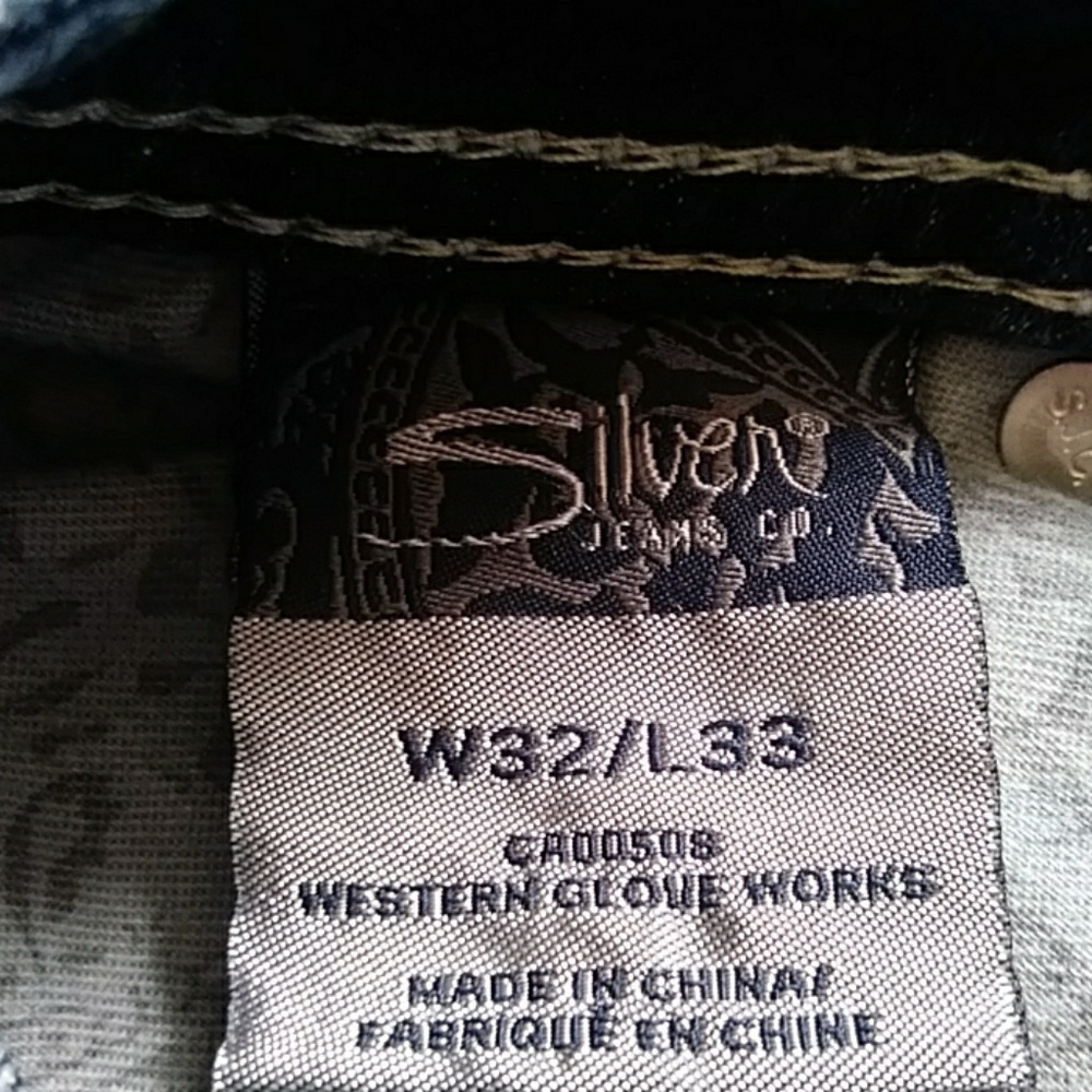 Silver Suki Flap 17 Jeans 32/33 - Picture 8 of 8
